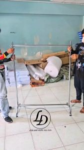 ราวตรงขาแป้น เหล็กหนา 1 นิ้ว