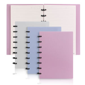 EAGLE Discbound Notebook A5 Size Customizable Notebook Junior Size Poly Cover 60 Sheets Ruled/Lined Pages