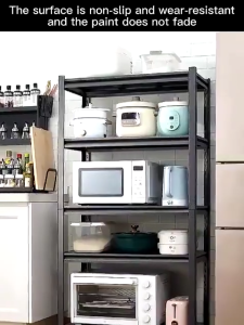 Full iron Rak Besi 5 Susun Rak Gudang Rak Dapur Rak Buku Rak Barang Rak Susun Serbaguna 120-40-200CM