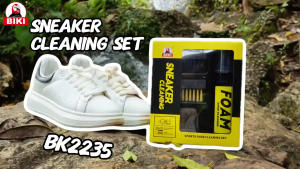 BIKI Shoe Cleaner Travel Kit – Portable Premium Sneaker Cleaning Safe White Shoes Care Dry Clean Set