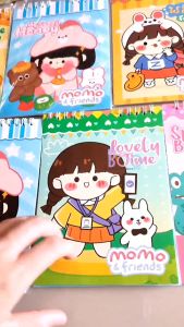 Notebook Memo Spiral Tematik Momo & Friends Jumbo 30 Lembar - Stationery Lucu
