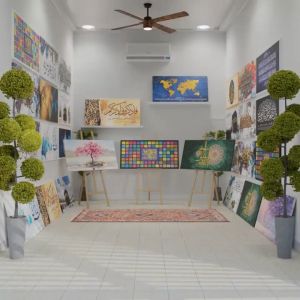 FRAME RECTANGLE BESAR + FREEGIFT - WALL DECO - FRAME AYAT ALQURAN - AYAT KURSI - ASMAUL HUSNA