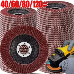 40/60/80/120 Grits Universal Flap Discs Red Sand Grinding Discs for Angle Grinder Sanding Wheels Polishing Pads Welding Tools 115MM