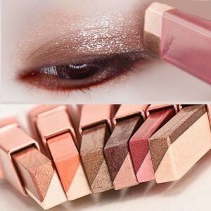 Double-Color Eyeshadow Stick Eyeshadow Pen Waterproof Sweatproof Pearl Eyeshadow Earth Tone Beginner Friendly 9.9 for Two