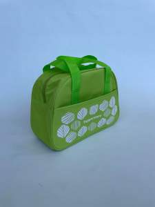 Delight Daun Tupperware (zipper bunga es)// Tas tenteng motif daun