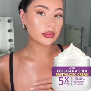 Kem Dưỡng Thể Săn Chắc Collagen 60g Giàu Dầu Jojoba Vitamin C & E Dầu Dừa Chống Lão Hóa Dưỡng Ẩm Cho Đùi Mông Tay Bụng