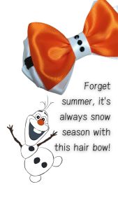 Dj Bowtique ESSENTIALS Olaf Bow Frozen inspired Girls Hair Accessories