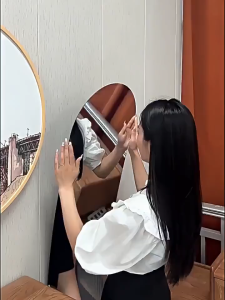 【1-3 Days Delivery 】Arched 60*30cm mirror sticker wall acrylic mirror wall sticker self-adhesive mirror wall whole body mirror