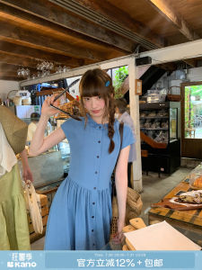 Sleeveless Spacious Blue A-line Summer Dress