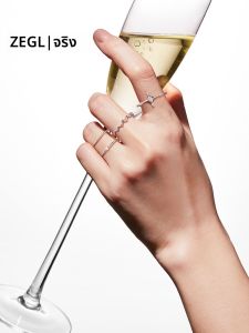 แหวน ZEGL Cross แหวนวงกลมเรียบง่ายสำหรับผู้หญิง แหวนชุด แหวนสไตล์เรียบง่าย แหวนชุด แหวนแฟชั่นฤดูใบไม้ร่วง/ฤดูหนาว