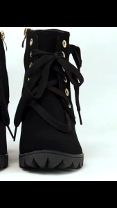 bestseller korean fashion high heels ankle boots for women casual dwarf boots add 1 size