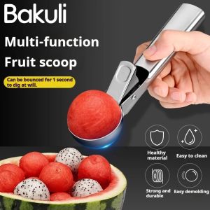Stainless Steel Dual-purpose Ice Cream Scoop Ice Cream Scooper Multifunctional Fruit Scoop Kitchen Supplies