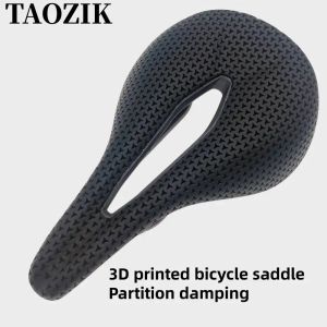 TAOZIK Bicycle 3D Printed Seat Cushion Carbon Fiber Bow For Road Bike Mountain Bike Saddle Bicycle Saddle Parts