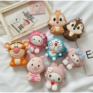Tas Selempang Anak Jelly Karakter Silikon Rubber Selempang Anak