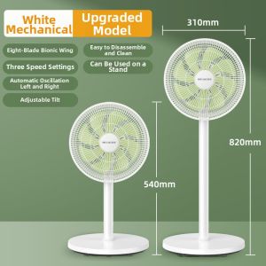 [China Plug Without Adapter] Powerful Oscillating Standing Fan