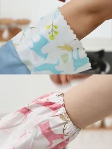 Long Rubber Gloves Waterproof Oil-resistant Thickened Durable Dishwashing Hand Gloves for Women Long Sleeve Multi-use Washing Clothes Kitchen Cleaning Housework Dishwashing Tools Household Gloves