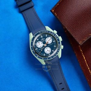 WANSHILI | Pluto Snoopy Moon 1965 Earth Phase Swatch Omega Collaboration Watch Band