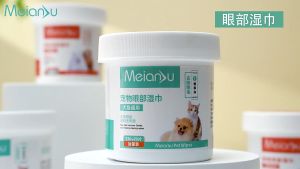 130 PCS/Box Pet Dog Cat Remove Tear Marks Eye Cleaning Wipes Pet Ear Cleaning Wipes Natural Aloe