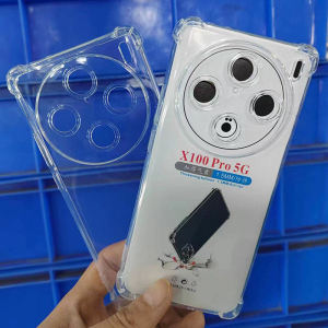 Vivo X100 pro Iqoo12 Transparent Protective Case Full Cover Shockproof Soft Shell Thickened Anti-Fall Gel Cover Protective Shell Airbag