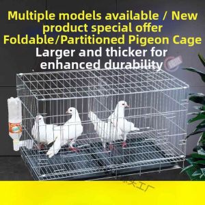 Stainless Steel Pigeon Breeding Cage Large Space 2-tier Bird Cage