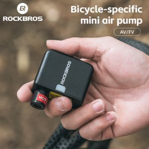 【SG Delivery】ROCKBROS Bike Electric Pump Portable 97g Light Weight Type-C Rechargable Bicycle Air Pump 100PSI MTB Road Bike Tire Inflator AV/FV