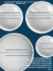 Bedroom Ceiling Light Cover Shell round Separate Threaded Mouth Non-Luminous 35cm 30cm 45cm And Base Lamp Holder