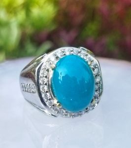 Cincin Batu Natural Bacan Relaxa Oval (High Quality)