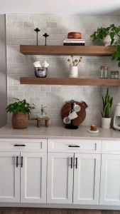 multi-layer handmade wooden shelf minimalist wall decor organizer kitchen shelving ideas aesthetic solid thick wood shelves hardwood floating shelves (length 120cm x width 19cm thickness 3.7cm) Smooth Finish Ready to Install with tox and screw