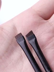 Set Kuas Alis dan Eyeliner - Eyebrow & Eyeliner Brush Minimalis Bulu Halus Desain Praktis untuk Makeup Rapi