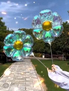 20inch Transparent Dazzle Foil Balloon Butterfly Star Heart Balloon for Birthday Party Wedding Decor
