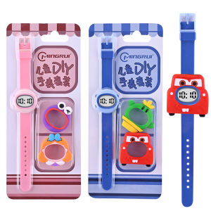 Childrens Waterproof Electronic Wristwatch Cartoon Design for Kindergarten Kids Only Tell Time Domestic Brand Name Rui