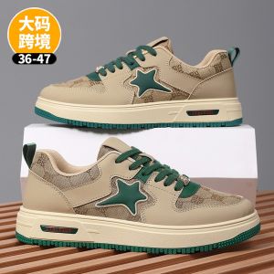 Large Size Mens Casual Shoes Spring Autumn Versatile Retro Dequn Trendy Sneakers Comfortable Breathable Low Top Canvas Shoes