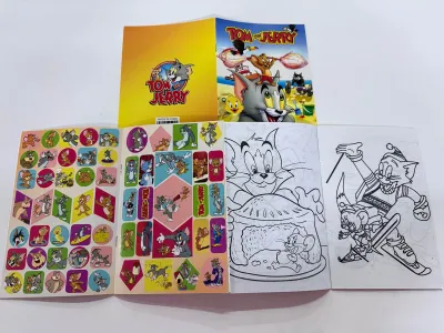 Mini Coloring Book with Sticker Featuring Disney Princesses and Characters for Kids