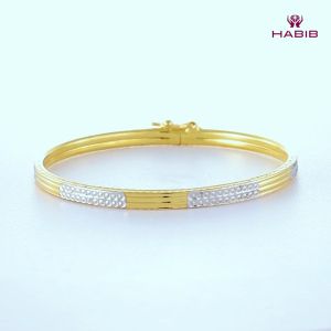 HABIB 916/22K Yellow and White Gold Bangle SCBG010823