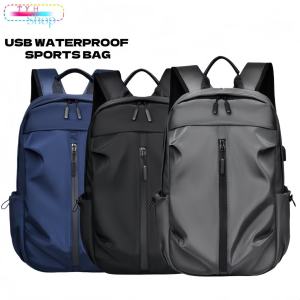 Outdoor mens and womens Oxford cloth USB waterproof backpack student sports bag for sports travel daily leisure laptop backpack