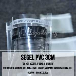 SEGEL PLASTIK PVC 3cm BOTOL 3CM 3.5CM TUTUP BOTOL AQUA MARJAN ZAMZAM JELLY 100ML PIR 250ML Valencia 350ML ALMOND 500ML 1LITER 5.5cm x 3.5cm SEGEL PLASTIK DISTRIBUTOR GROSIR BOTOL TOPLES JAR MURAH DISTRIBUTOR GROSIR BOTOL TOPLES JAR MURAH jayastore18