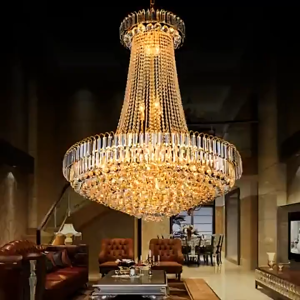【Free gift】K9 Crystal Chandelier Flower Bouquet Round Chandelier Bedroom Living Room Dining Room Lights Indoor Home Lighting