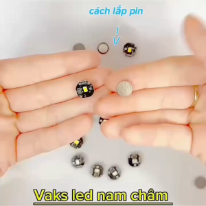 Combo 3 cái Chip LED nam châm 10mm HỒNG nhấp nháy sử dụng cho tượng nhỏ mô hình..