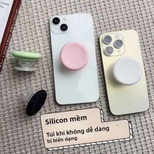 Giá Đỡ Điện Thoại Di Động Bằng Silicon Hình Kẹo Macaron Dễ Thương Có Thể Thu Gọn Gấp Gọn Để Bàn