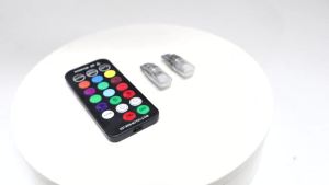 KEVANLY | 1set RGB T10 W5W LED 194 168 5050 12v Car Dome Reading Wedge Light With Remote Control Automobiles Corner Lamp Clearance Lights