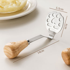 Stainless Steel Potato Masher Baby Food Supplement Tool Egg Masher Kitchen Gadget Food Grade Baby Feeding Utensil Hand Operated