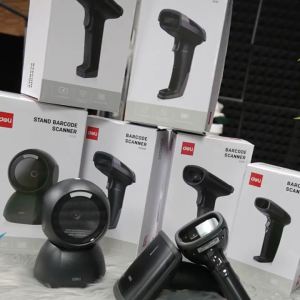 Deli เครื่องสแกนบาร์โค้ด เครื่องอ่านบาร์โค้ด QR ชิป 32 บิต เชื่อมต่อUSB ความเร็วสูงสุด 0.1 วินาที รับประกัน 1ปี Scanner