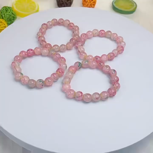 Ladies Cherry Blossom Glass Bracelet Ins Style Bead Bracelet Ladies Gift