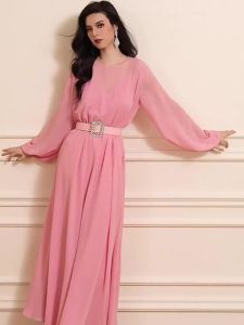 Elegant French Style Slim Fitting Two-Piece Dress Pink