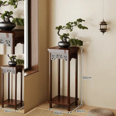 Indoor Plant Stand Multi-level Solid Wood Shelf