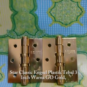STAR CLASSIC Engsel Plat Tebal 3Inch Warna GP(Gold)