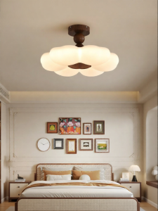 DGY | Vintage Cream French Floral Ceiling Light Modern Minimalist Eye-Protecting
