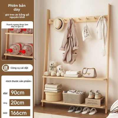 CHUJUN | Giá Treo Áo Gỗ Tiết Kiệm Không Gian Đặt Sát Tường