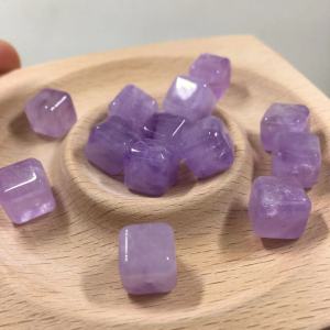 Natural Purple Quartz Square Sugar Beads Bracelet DIY Accessories Aromatherapy Lavender Jewelry Fashionable Crystal Pearls
