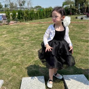 Lightweight Short Sleeveless Summer Jacket for Girls Baby Sun Protection Clothes Long Sleeve Air Conditioning Shirt with Sling